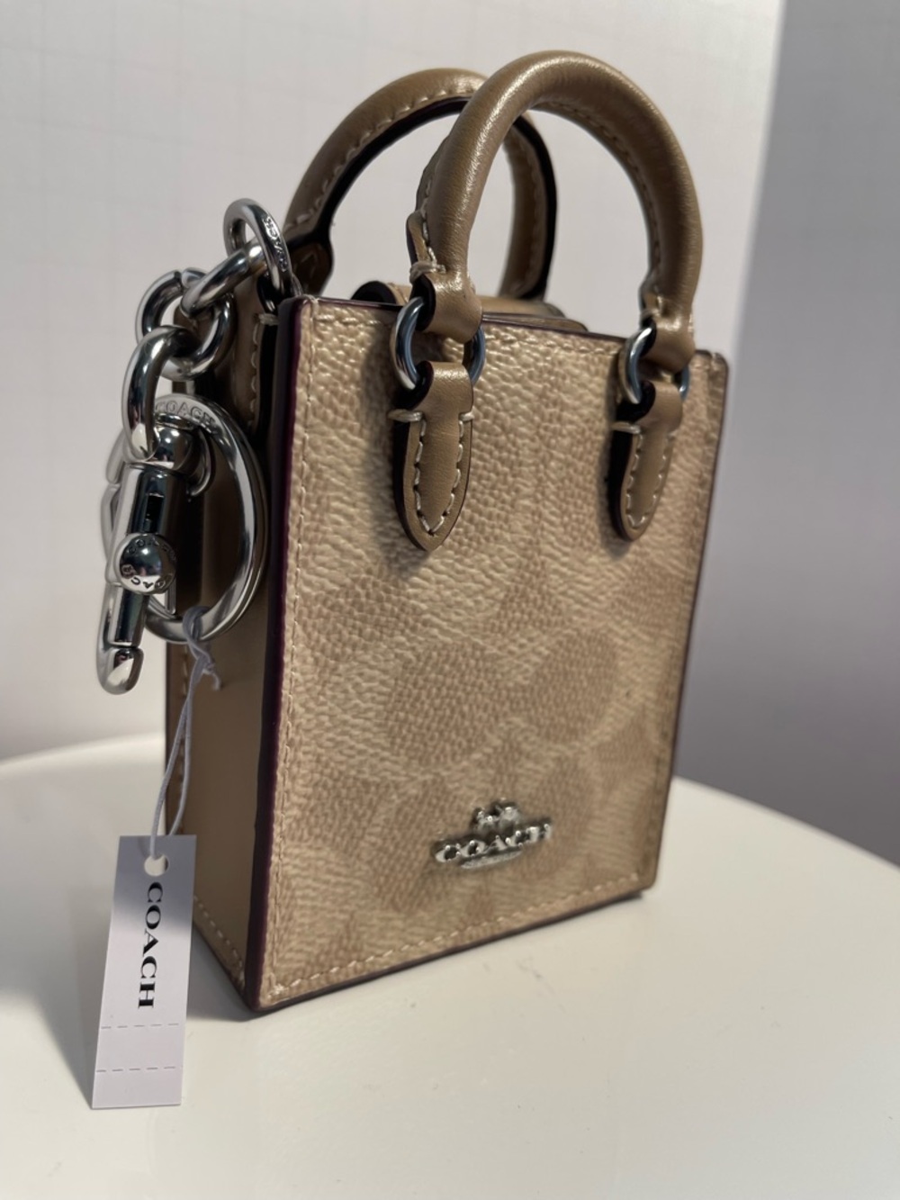 Coach North/South Mini Tote Bag Charm - NWT ** - Picture 3 of 5